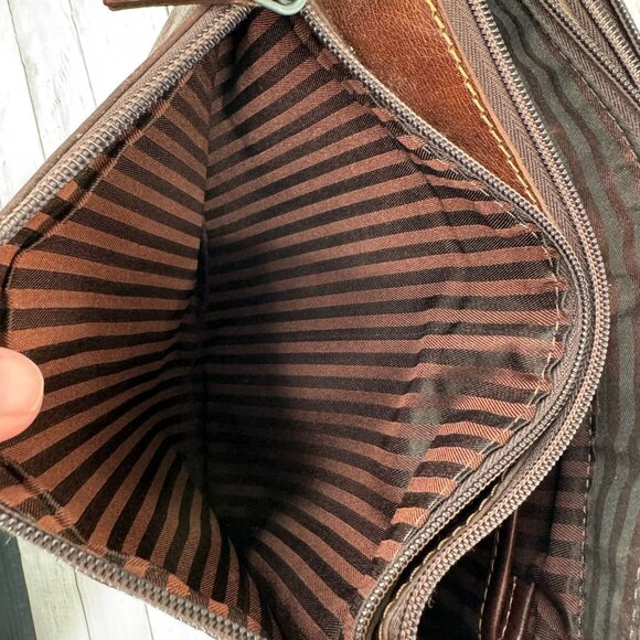 Jack‎ Georges Brown Leather Purse 6 Zippered Pockets - Picture 16 of 16